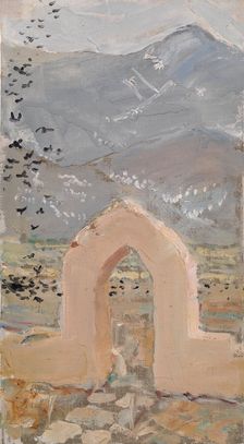 Gate in Taos, 1925. Creator: Akseli Gallen-Kallela