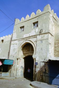 Gate in the city walls, Sfax, Tunisia. Creator: Vivienne Sharp