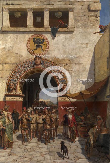 Gate in Volterra, Etruria. Artist: Svedomsky, Alexander Alexandrovich (1848-1911)