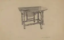 Gate-leg Table, c. 1936. Creator: Rex Dolmith