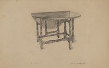 Gate-leg Table, c. 1936. Creator: Rex Dolmith