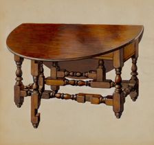 Gate-legged Table, c. 1936. Creator: George Nelson