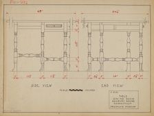 Gate-legged Table, c. 1937. Creator: B. Holst-Grubbe