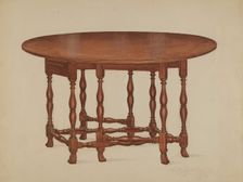 Gate-legged Table, c. 1937. Creator: Frank Wenger