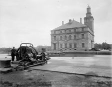 Gate mechanism at Sault Ste. Marie locks, between 1900 and 1906. Creator: Unknown