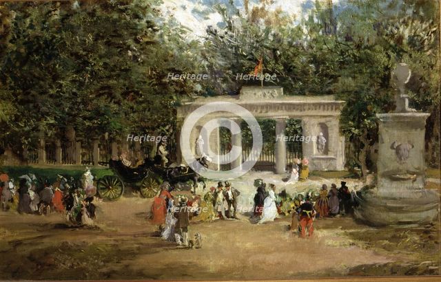  'Gate of the Botanical Garden of Madrid', 1870 by Francisco Domingo Marqués.