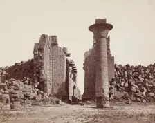 Gate of the Hypostyle Hall, Temple Of Karnak. Luxor, East, late 19th century. Creator: Henri Bechard