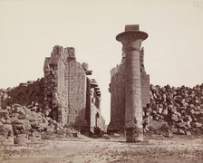 Gate of the Hypostyle Hall, Temple Of Karnak. Luxor, East, late 19th century. Creator: Henri Bechard