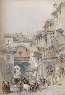 Gate of the Vivarrambla, Granada 1830s, (1930). Creator: David Roberts