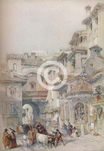 'Gate of the Vivarrambla, Granada', 1830s, (1930). Creator: David Roberts.