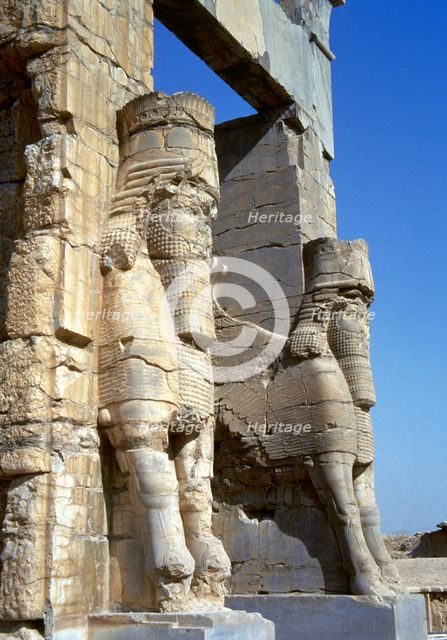 Gate of All Nations or The Gate of Xerxes, Persepolis, Fars province, Islamic Republic of Iran, 1994 Creator: LTL.