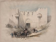 Gate of Damascus, Jerusalem, 1839. Creator: David Roberts (British, 1796-1864)