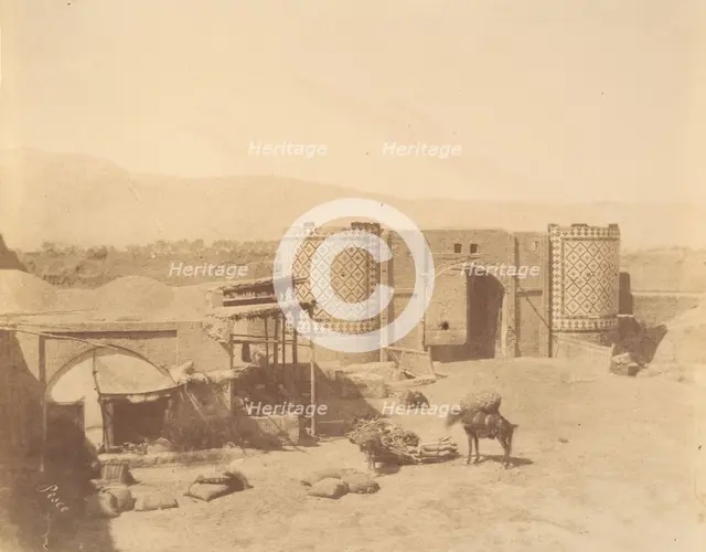 [Gate of Government, Teheran, Iran], 1840s-60s. Creator: Luigi Pesce.