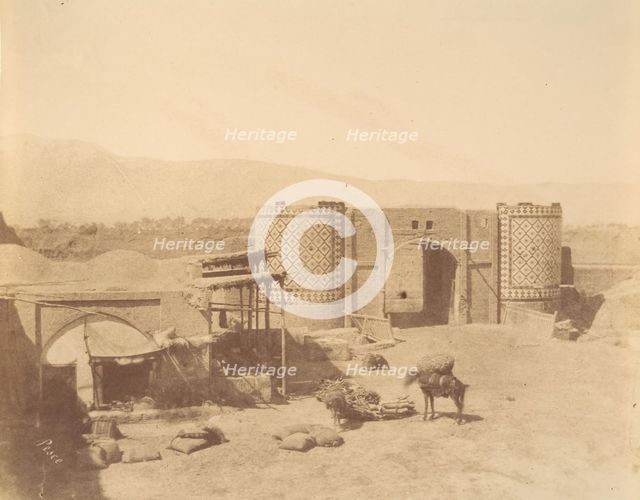 [Gate of Government, Teheran, Iran], 1840s-60s. Creator: Luigi Pesce.