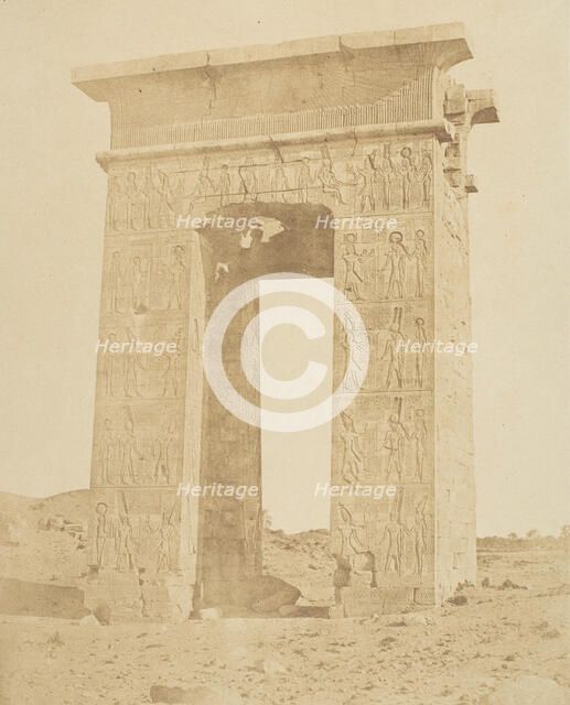 Gate of Ptolemy Philomeder, B.C. 180, Karnac, ca. 1856. Creator: Attributed to Robert Murray.
