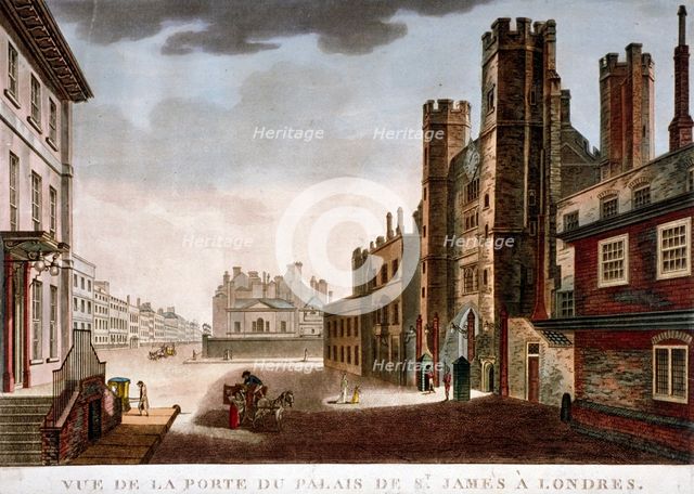 Gate of St James's Palace, Westminster, London, c1800. Artist: Anon