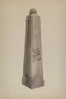 Gate Post, c. 1941. Creator: Edward DiGennero