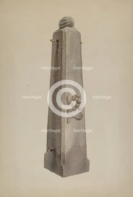 Gate Post, c. 1941. Creator: Edward DiGennero.