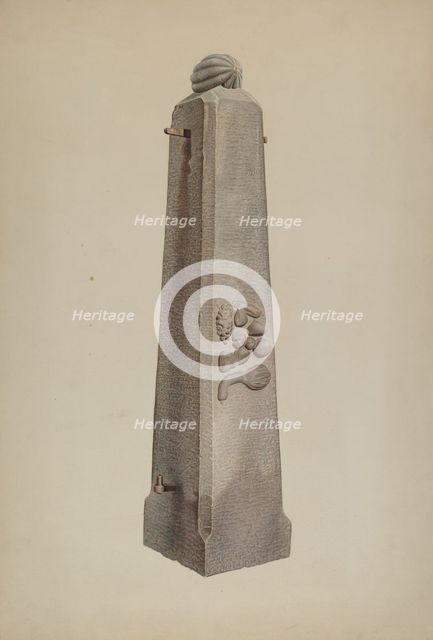 Gate Post, c. 1941. Creator: Edward DiGennero.