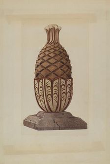 Gate Post Top, c. 1938. Creator: Henry Tomaszewski