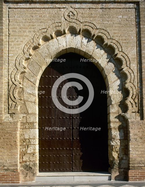 Gate, Santa Maria la Mayor Church, Sanlucar la Mayor, Spain, (2001).  Creator: LTL.