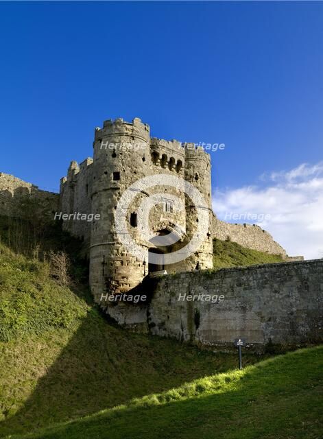 Gatehouse of Carisbrooke Castle, Isle of Wight, c1980-c2017. Artist: Historic England Staff Photographer.