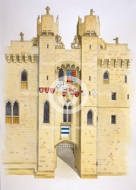 Gatehouse of Hylton Castle, Sunderland, Tyne and Wear, 15th century (c2005). Artist: David Simon.