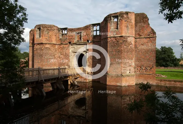 Gatehouse and approach bridge, Kirby Muxloe Castle, Leicestershire, 2006. Artist: Alun Bull.