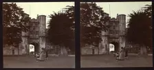Gatehouse, Bishop's Palace, Wells, Mendip, Somerset, 1913. Creator: Walter Edward Zehetmayr