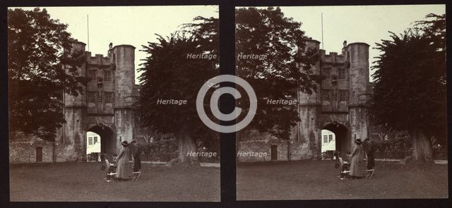Gatehouse, Bishop's Palace, Wells, Mendip, Somerset, 1913. Creator: Walter Edward Zehetmayr.