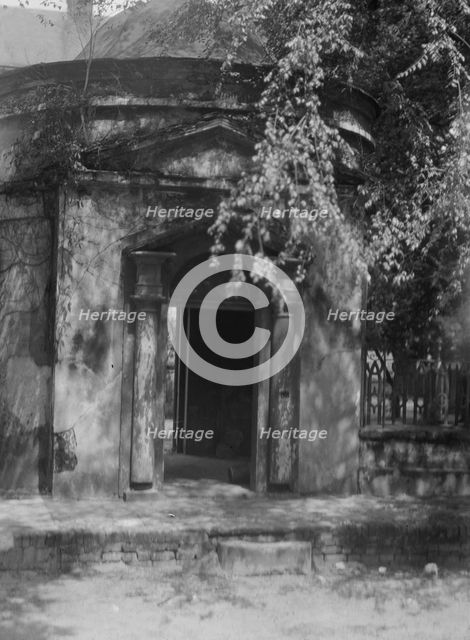 Gatehouse in front of the Joseph Manigault House, 350 Meeting Street, Charleston..., c1920-c1926. Creator: Arnold Genthe.