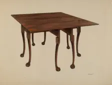 Gatelegged (Table) Ball & Claw Feet, c. 1939. Creator: Joseph Sudek