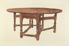Gateleg Table, 1939. Creator: Amos C. Brinton
