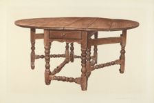Gateleg Table, 1939. Creator: Amos C. Brinton