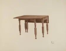 Gateleg Table, c. 1942. Creator: Peter C. Ustinoff