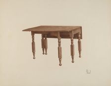Gateleg Table, c. 1942. Creator: Peter C. Ustinoff