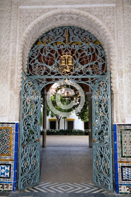 Gates, House of Pilate, Seville, Andalusia, Spain, 2007.  Creator: Samuel Magal.