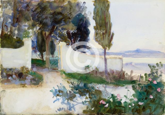 Gates of a Villa in Italy, c1900s. Artist: John Singer Sargent.