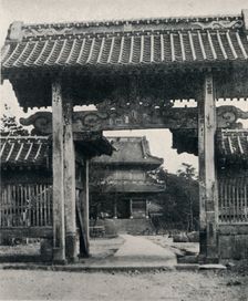 'Gates of the Tanjo-ji temple, dedicated to Nichiren c1900, (1921). Artist: Julian Leonard Street