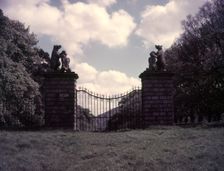 Gates of Traquair House, Scotland, c1955. Creator: Arthur Charles Kirby Ware