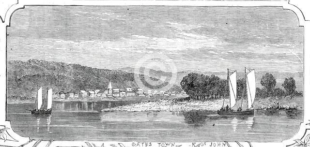 Gates Town, River St. John, 1860. Creator: Smyth.