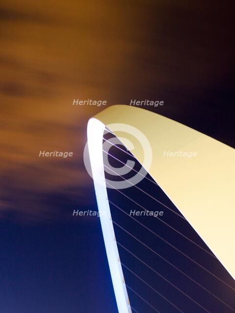 Gateshead Millennium Bridge connecting Gateshead and Newcastle upon Tyne, 2008.   Artist: Historic England Staff Photographer.