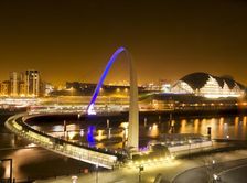 Gateshead Millennium Bridge connecting Gateshead and Newcastle upon Tyne, 2008. Artist: Historic England Staff Photographer
