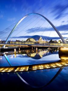 Gateshead Millennium Bridge connecting Gateshead and Newcastle upon Tyne, 2008. Artist: Historic England Staff Photographer