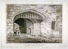 Gateway to the Bloody Tower, Tower of London, 1821. Artist: Anon