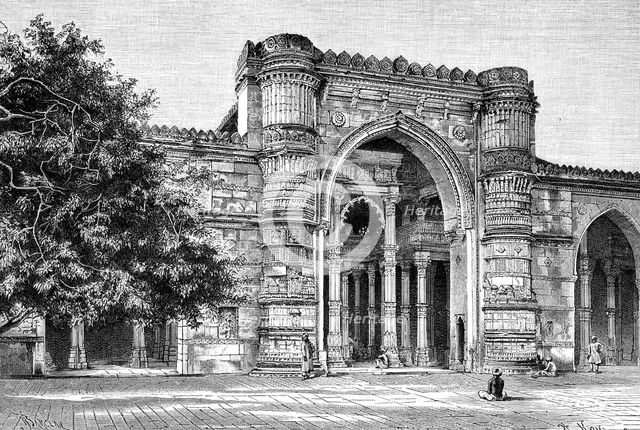 Gateway to the Great Mosque at Ahmedabad, India, 1895. Artist: Unknown