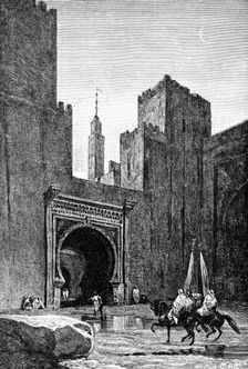 Gateway to the kasbah, Fez, Morocco, 1895