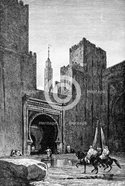 Gateway to the kasbah, Fez, Morocco, 1895. Artist: Unknown