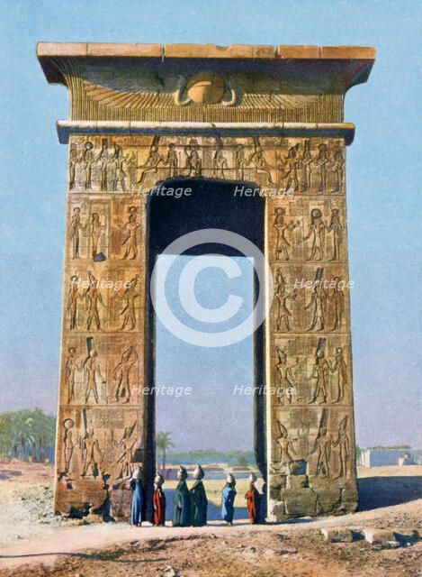 Gateway to the Temple complex of Karnak, Luxor, Egypt, 20th century. Artist: Unknown
