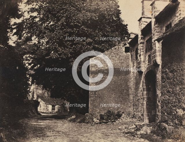 Gateway to Borwick Hall, Lancashire, 1855. Creator: Rev. John Richardson Major (British, 1821-1871).